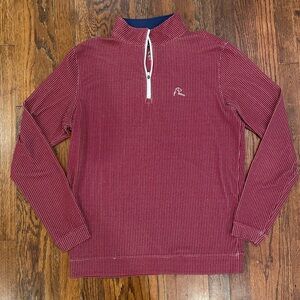 Rhoback Red Zip Up Sweater